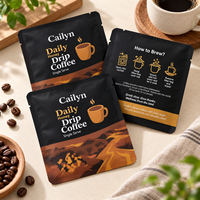 Sachets d'emballage personnalisés pour café filtre, sachets plastiques haute barrière pour filtres à café à oreilles suspendues