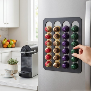 Soporte Magnético para Cápsulas de Café, Adhesivo para Montar en la Pared, Organizador de Almacenamiento para Cápsulas de Café para Refrigerador, Compatible con Cápsulas de Café Nespresso <span class=keywords><strong>Dolce</strong></span> <span class=keywords><strong>Gusto</strong></span> - Product Image 1
