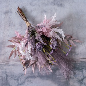 CallaFloral – Bouquet de fleurs artificielles, décoration murale en roses violettes pour la maison et les mariages CF01170A - Product Image 3