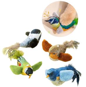 Hot bán thông minh điện chim hình dạng mèo đồ chơi tương tác dễ thương Pet đồ chơi sang trọng - Product Image 2