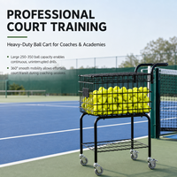 Chariot de rangement robuste pour balles de tennis, pickleball, padel, football, basketball, volley-ball