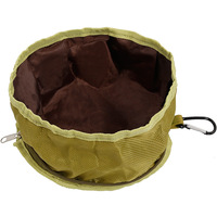 Bol de voyage pliable en tissu Oxford pour chien, bol imperméable pour la nourriture et l'eau du chien, bol pliable pour animaux de compagnie