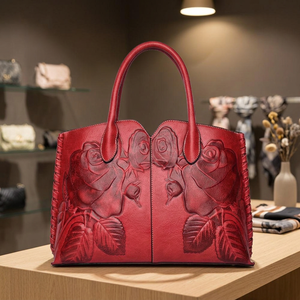 Bolso de Mano de Moda para Mujer, Color Marrón, de Cuero Genuino, Impermeable y Duradero, Marca BS INTERNATIONAL, con Cierre de Cremallera, Estilo Bandolera - Product Image 5