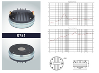 Haut-parleur professionnel à tweeter en néodyme TB R751, boîtier métallique, monocanal, 100W, alimentation CA, systèmes de sonorisation Line Array, 110dB