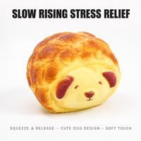 Jouet Squishy Mignon Chien en Forme de Pain de Mie, à Rebond Lent, Anti-Stress, Décoration de Bureau, Oreilles Tombantes, Cadeau Fidget, Vente en Gros
