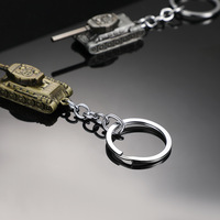 Porte-clés 3D Mini Tank en métal, modèle de char vintage en alliage de zinc, cadeau souvenir pour les fans