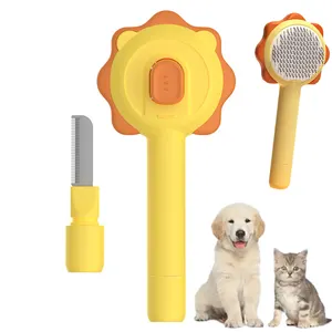 Pet Self Cleaning Needle Comb Remove Floating Hair Open Knotting De-shedder Grooming Comb for Cats Dog