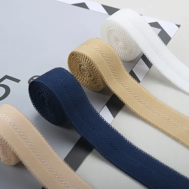 20mm Jacquard Nylon Mädchen Haar bänder üben Widerstand mit Logo Unterwäsche Fitness Ärmel elastische Gurtband Gummibänder
