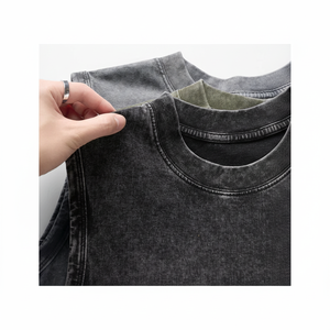 Haute qualité 100% coton hommes débardeur respirant surdimensionné tricoté sans manches décontracté grande taille gilet pour l'été taux d'usine - Product Image 1