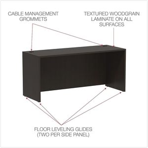 อเลรา วาเลนเซีย ซีรีส์ เอสเพรสโซ่ เครเดนซา เชลส์ 65w X 23.6d X 29.5h ระบบจัดการสายเคเบิลและอุปกรณ์เสริม - Product Image 5