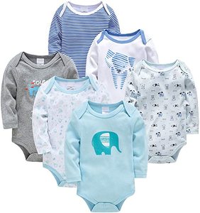 Combinaison en coton pour bébé, combinaison pour nouveau-né, vêtements pour garçons, cadeau, 0-24 mois, body pour bébé à manches longues - Product Image 1
