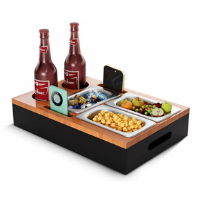Vassoio Personalizzato in Legno per <span class=keywords><strong>Divano</strong></span>, Tavolino da Letto, Portabicchieri e Organizzatore per Snack e Bevande - Product Image 2