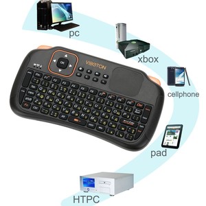 Vielseitige Qwerty-Layout und Multimedia-Steuerung 2,4G Kabellose Air Mouse Mini-Tastatur für Smart TV PC Heimunterhaltung - Product Image 4