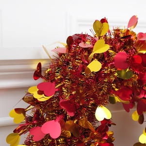 Guirlande de Noël artisanale en PET, décoration de porte en forme de cœur pour la Saint-Valentin, décoration pour hôtel, centre commercial, mobilier - Product Image 3