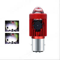 TCYATO Phare LED de moto avec lentille et ventilateur, projecteur LED pour moto à faisceau haut et bas, blanc jaune 20W 12V-80V