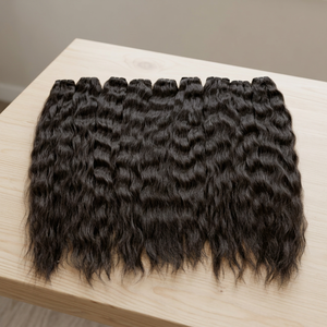 Extensiones de Cabello Humano Indio y Camboyano, Ondulado, Remy, Trama de Piel, Doble Trama, Color Marrón Oscuro - Product Image 4