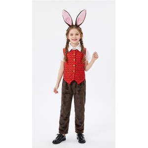 Nuovissimo <span class=keywords><strong>Costume</strong></span> da <span class=keywords><strong>Coniglio</strong></span> <span class=keywords><strong>Bianco</strong></span> di Halloween 'Attraverso lo Specchio' per Bambini - Abbigliamento Premium per Performance di Personaggi Animali - Product Image 2