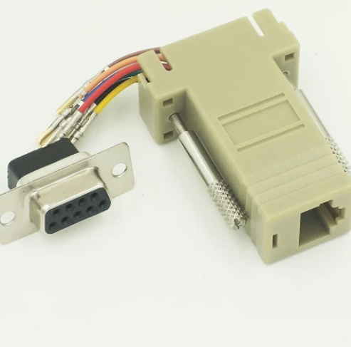 DB9 Female to RJ45 Female RS232 Modular Adapter