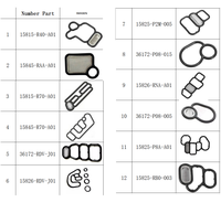 Nouvelle soupape à bobine de filtre à joint de solénoïde VTEC de haute qualité 15815-RAA-A01 15845-RAA-001