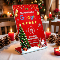 Support de table NFC personnalisé en PVC sur le thème d'Halloween avec code QR pour avis Google – Plaque « Tappez pour laisser un avis » pour la décoration de restaurants, cafés et magasins