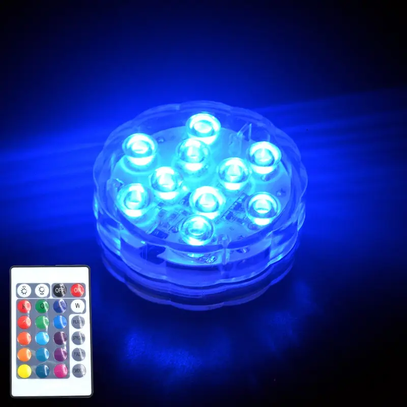 RGB dalgıç LED disko ışığı kızdırma gösterisi yüzme havuzu sıcak küvet Spa lambası banyo ışık