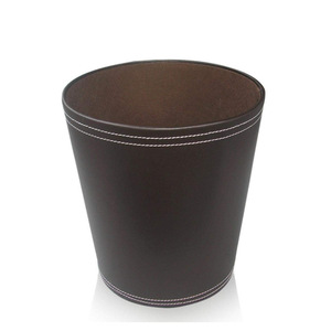 PU leather desktop recycling <b>bin</b>, cute multi-functional storage <b>bin</b>, mini lidless <b>car</b> trash can, customizable. - Product Image 2