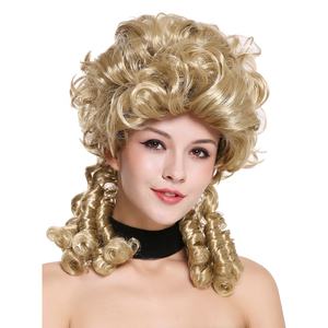 Pelucas de disfraz de fiesta sintéticas grises para mujer rizadas barrocas del siglo 17 - Product Image 5