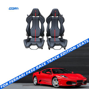 เบาะรถแข่งคาร์บอนไฟเบอร์แบบแห้งที่ปรับแต่งได้สำหรับ Ferrari F430 Coupe Spider Scuderia หุ้มด้วยหนัง Nappa พร้อมปักโลโก้ - Product Image 1
