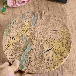 Quemador de Incienso de Estilo Religioso Vintage con Placa Redonda de Cristal Natural Único de Jasper para Sanación, Venta al por Mayor - Product Image 5