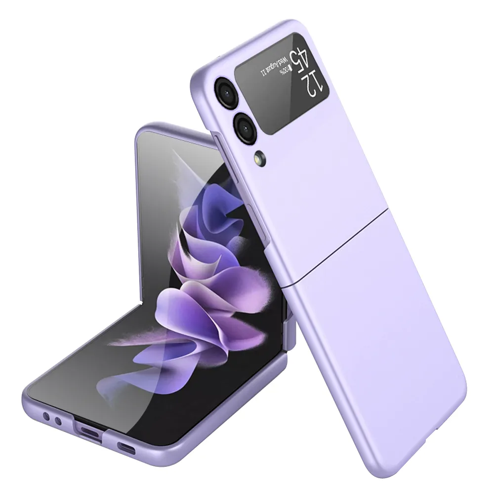luxury foldable z flip 3 case,For samsung z flip 4 pc case folding cell phone cover for galaxy z flip 3