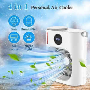Mini <span class=keywords><strong>climatiseur</strong></span> portable OEM 3 vitesses, 7 couleurs, humidification, réfrigération pour garage domestique, voiture, refroidisseur d'air USB, climatisation - Product Image 2