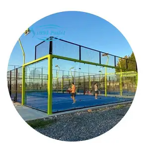 2024 SSTD profesional olahraga lapangan tenis peralatan lapangan pagar baja kandang untuk lapangan padel