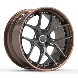 Hot Sale Super Deep 2 Piece Forged Wheels 20 Inch 5x112 Brushed Bronze Rims For Audi S7 S6 S5 RS5 RS7 Q7