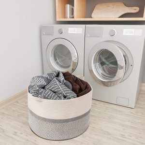 <strong>Easter</strong> Gift Basket Extra Large Size Rope Woven Basket Blanket Storage Basket with Handles Clothes Laundry <strong>Hamper</strong> - Product Image 3