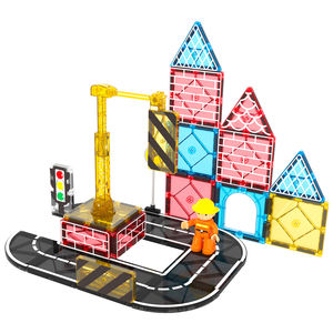 마그네틱 빌딩 블록 크레인 <span class=keywords><strong>STEM</strong></span> 장난감 마그네틱 타일 도로 세트 어린이 장난감 3 세 이상 소년 소녀 유아 - Product Image 5