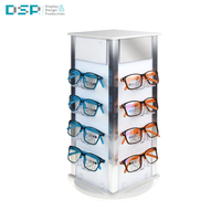 Soporte de exhibición de gafas de acrílico cuadrado tipo columna abierta compacta FÁBRICA DE Vietnam DSP con gran capacidad