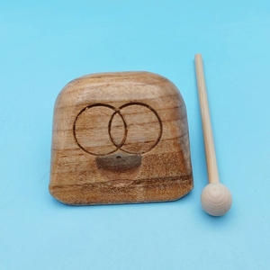 5-Tone Wooden Temple Blocks With Mallet Percussion Instrument Set For Kids <b>Music</b> Learning - Product Image 4