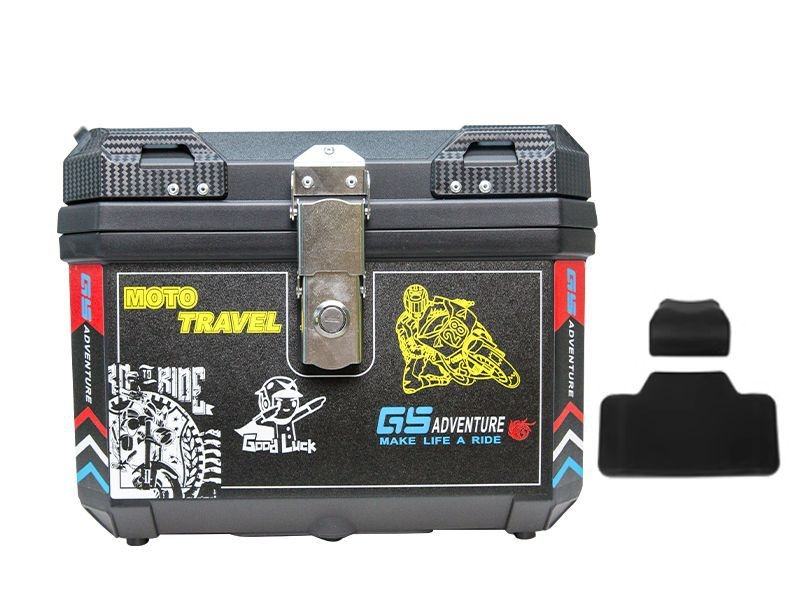 อัพเกรดกล่องสี่เหลี่ยม(ล็อคสแตนเลส)ฐานสีดำสติ๊กเกอร์พนักพิง