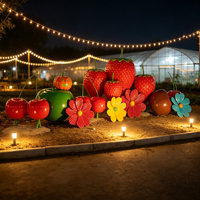 Sculpture réaliste personnalisée en fibre de verre de fruits et légumes, statue de simulation pour la décoration de fermes, jardins potagers et présentoirs de supermarchés