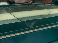 Machine de bordure biseautée horizontale en verre à 8 moteurs avec composants de noyau d'engrenage de moteur PLC polissage de bord de verre