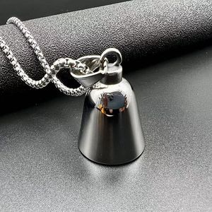 Étanche En Acier Inoxydable Suspendu Vélo Gremlin Cloches Hommes Mode Collier Pendentif Biker Sûr Chanceux Exorciste Moto Cloche - Product Image 6