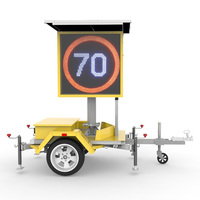 Remolque Móvil VMS con Energía Solar y Pantalla de Velocidad por Radar para Seguridad Vial