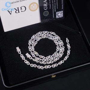 GRA Certificated Moissanite Solid 925 Sterling Silver Gold Plated Iced Out Unisex Hip Hop <b>Infinity</b> VVS Moissanite <b>Bracelet</b> - Product Image 2