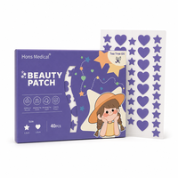 Patchs hydrocolloïdes violets pour l'acné chez l'homme – Traitement des boutons et grandes imperfections – Autocollants imperméables pour le visage adulte – Soin de la peau