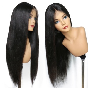 Pelucas de Cabello Humano Virgen Indio Crudo de 30 Pulgadas, Pelucas con Cierre Frontal de Encaje Liso, Pelucas con Frente de Encaje HD para Mujeres Negras - Product Image 5