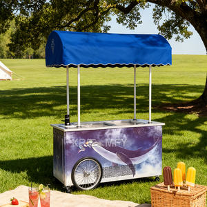 Carrito de Comida Ambulante con Congelador Móvil para Helados y Gelato - Product Image 3