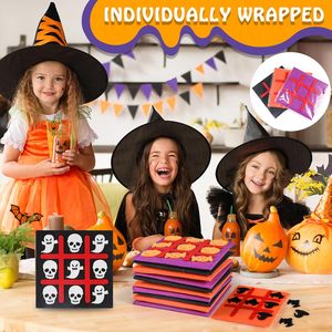 Venta al por mayor de regalos de fiesta de Halloween fieltro <span class=keywords><strong>Tic</strong></span> <span class=keywords><strong>Tac</strong></span> Toe juegos de mesa para niños Halloween tratar Goodie bolsa rellenos actividades - Product Image 4