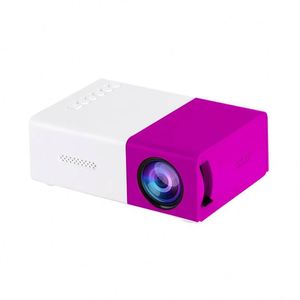 Proyector LED con USB, Mini Proyector Portátil, Control Remoto, Proyector de Películas para Interiores/Exteriores YG300 Morado - Product Image 1