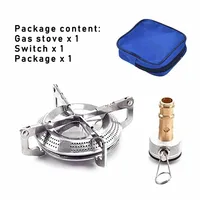 Réchaud à gaz manuel en métal coupe-vent, portable et pliable, pour le camping, la randonnée, le pique-nique et l'alpinisme