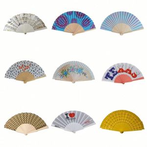 Abanicos Plegables de Madera Pintados a Mano con Diseño Novedoso al por Mayor, Temática de Hadas, Decoración Artística, Festivales de Danza, Cajas de Madera, Letreros de Pared - Product Image 1